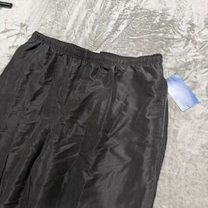 Reebok Mens Black Track Pants Athletic Warm Up Zip Leg Size Extra‎ Large